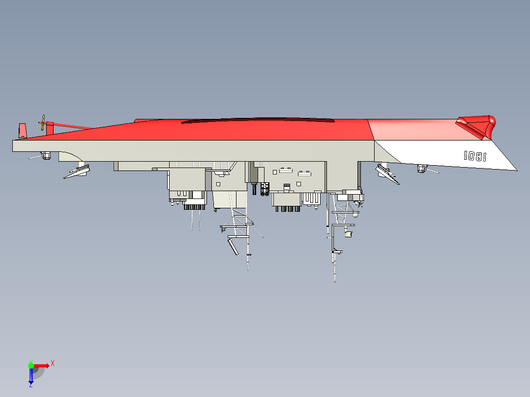 B2004531-台湾海军基隆级驱逐舰俯视图