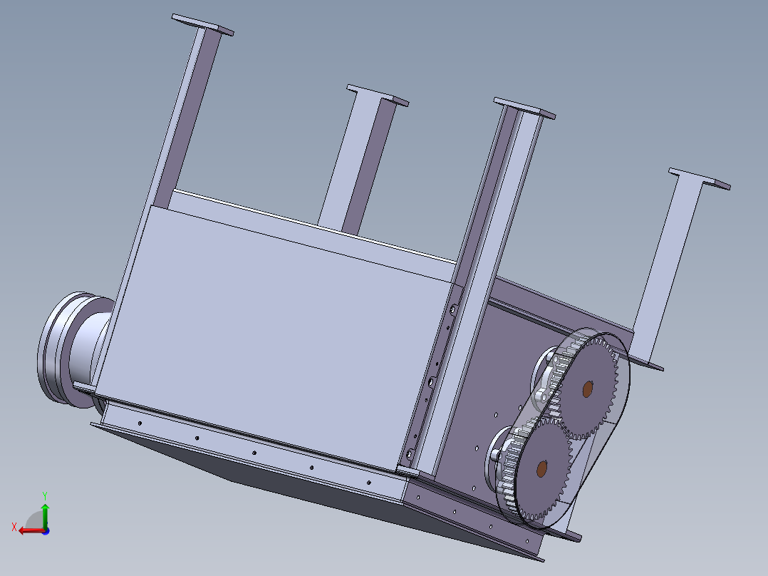 破碎机、粗碎机后视图