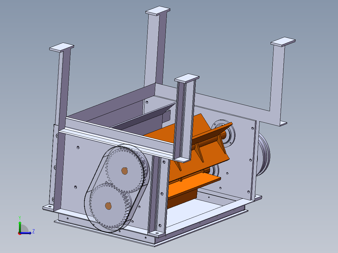 破碎机、粗碎机左视图