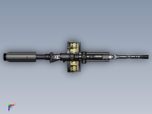 手枪左轮冲锋枪老式狙击步枪设计3D图纸ar15-sig-516-rifle sw stp俯视缩略图