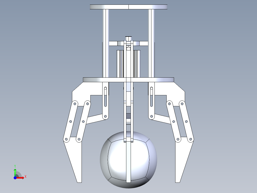 水果采摘爪前视图