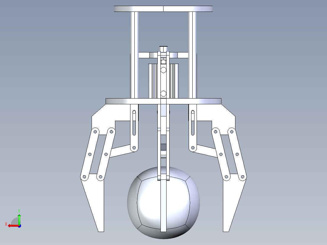 水果采摘爪后视图