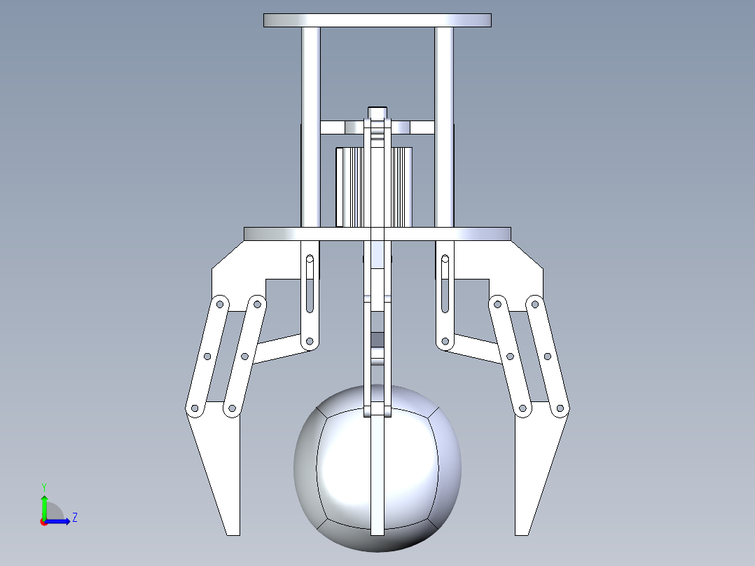水果采摘爪左视图