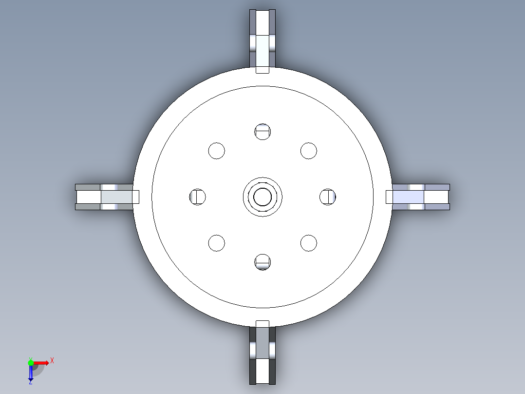 水果采摘爪俯视图