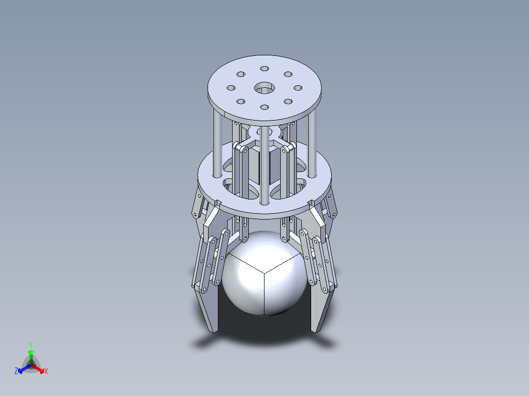 水果采摘爪正等轴测图