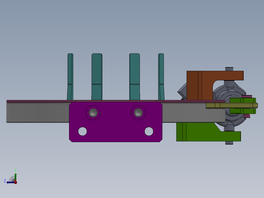 套袋内撑机构右视图