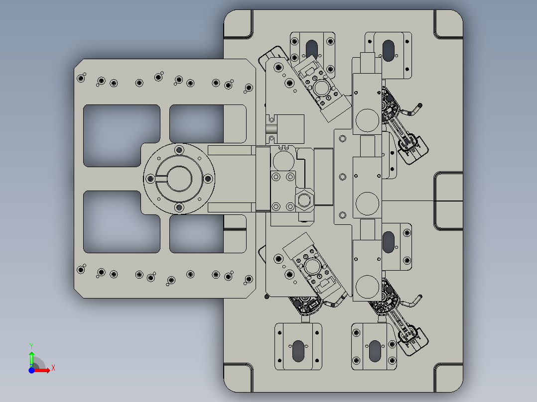 机器人抓取治具1米总成前视图