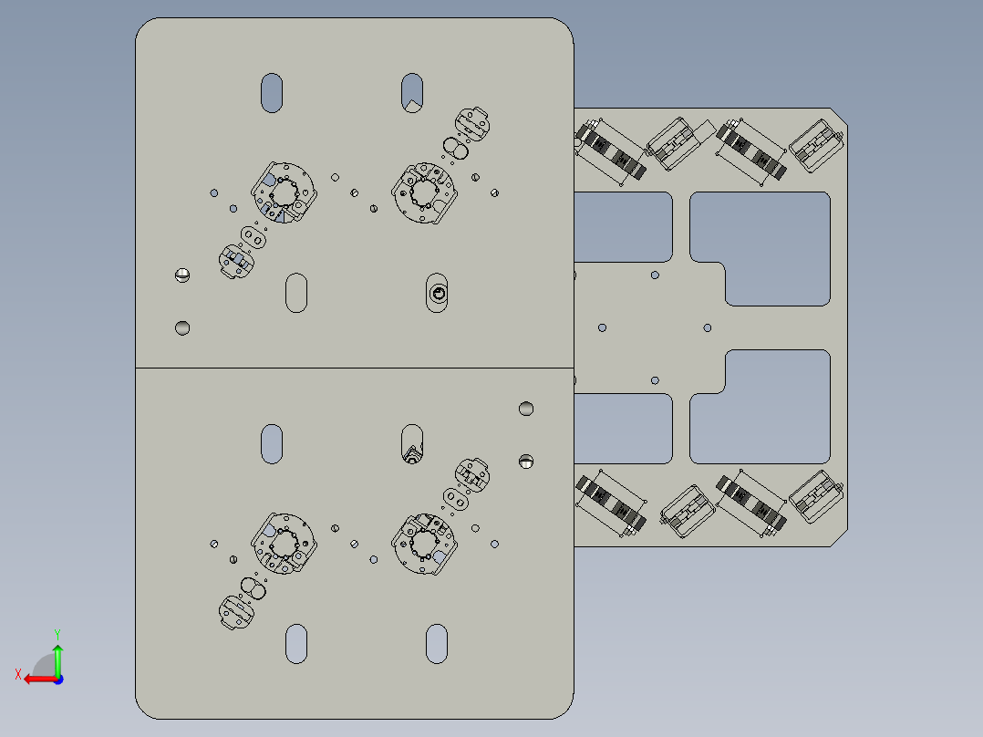 机器人抓取治具1米总成后视图