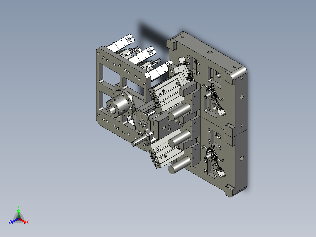 机器人抓取治具1米总成正等轴测图
