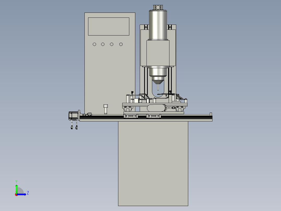 金属钣金用的铆接工装左视图