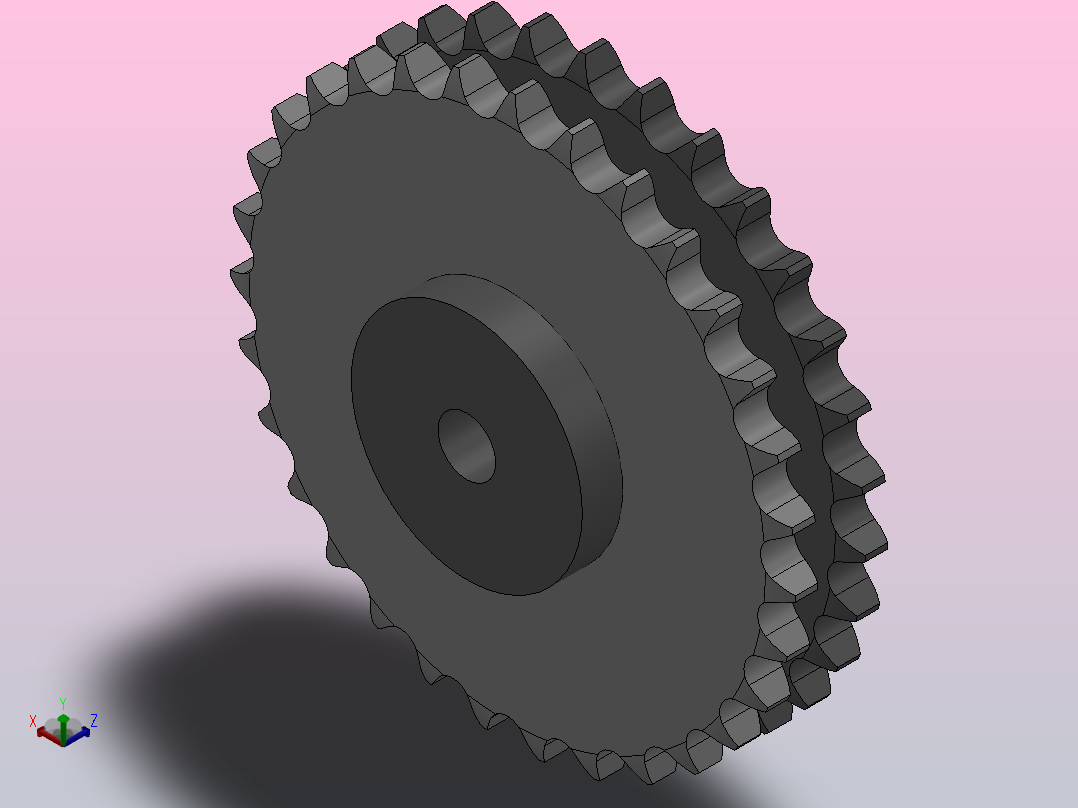 直孔链轮24B型_31-24B-2主视图