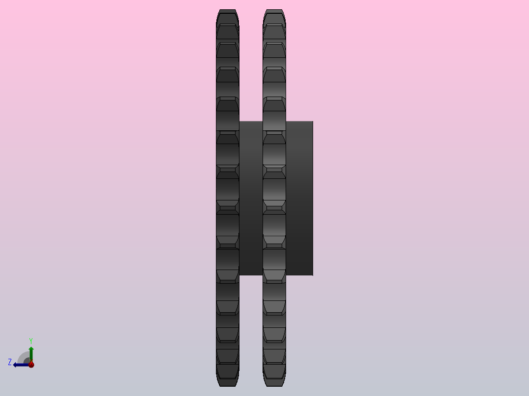 直孔链轮24B型_31-24B-2左视图