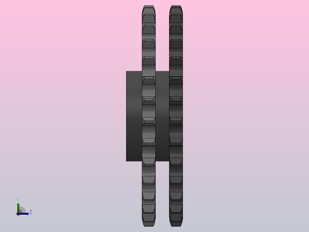 直孔链轮24B型_31-24B-2右视图