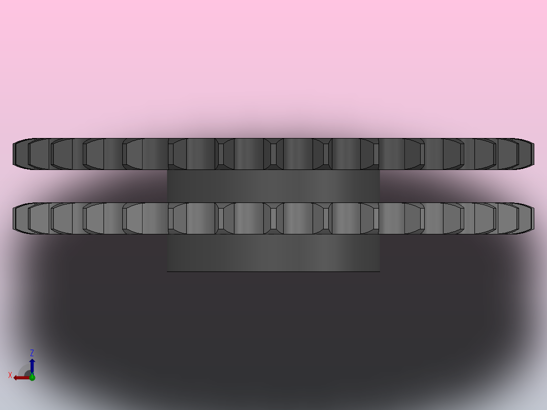 直孔链轮24B型_31-24B-2俯视图