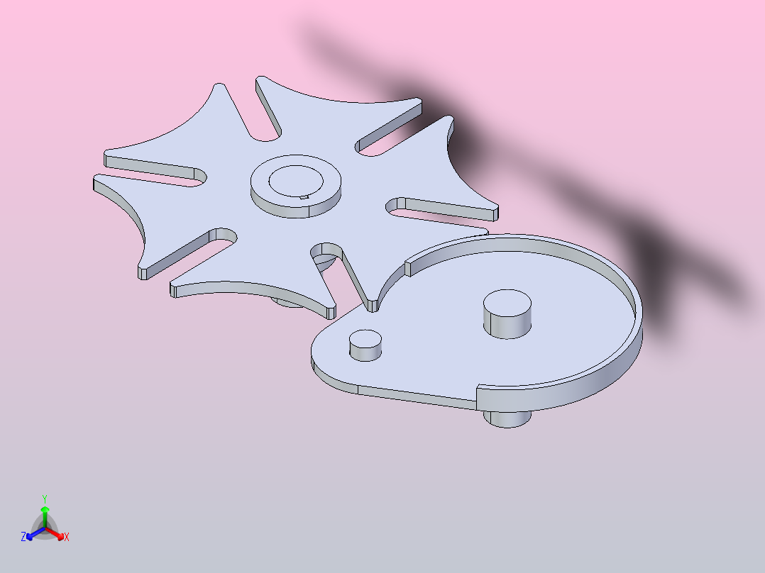 半自动机构主视图