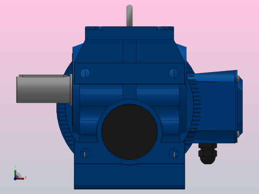 S87底脚轴伸式安装斜齿-蜗轮蜗杆减速机S87-YVE11-4P-11.83-M1-0°-B前视缩略图