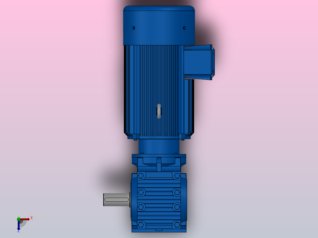 S87底脚轴伸式安装斜齿-蜗轮蜗杆减速机S87-YVE11-4P-11.83-M1-0°-B俯视图