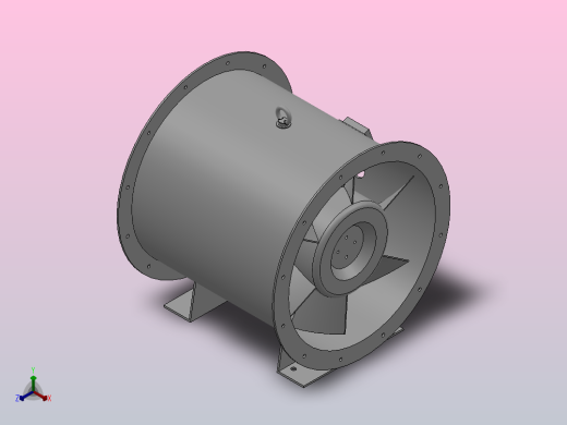 SDF系列隧道轴流风机[SDF-4.5]正等轴测缩略图