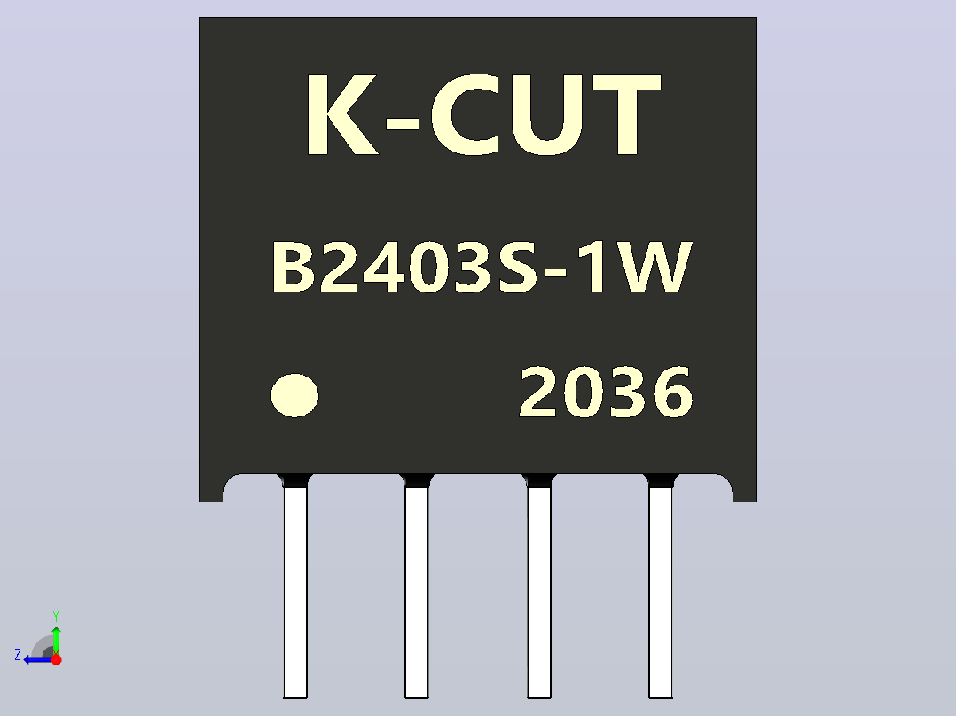 DC DC隔离电源模块B2403S-1功率模块转换器右视图
