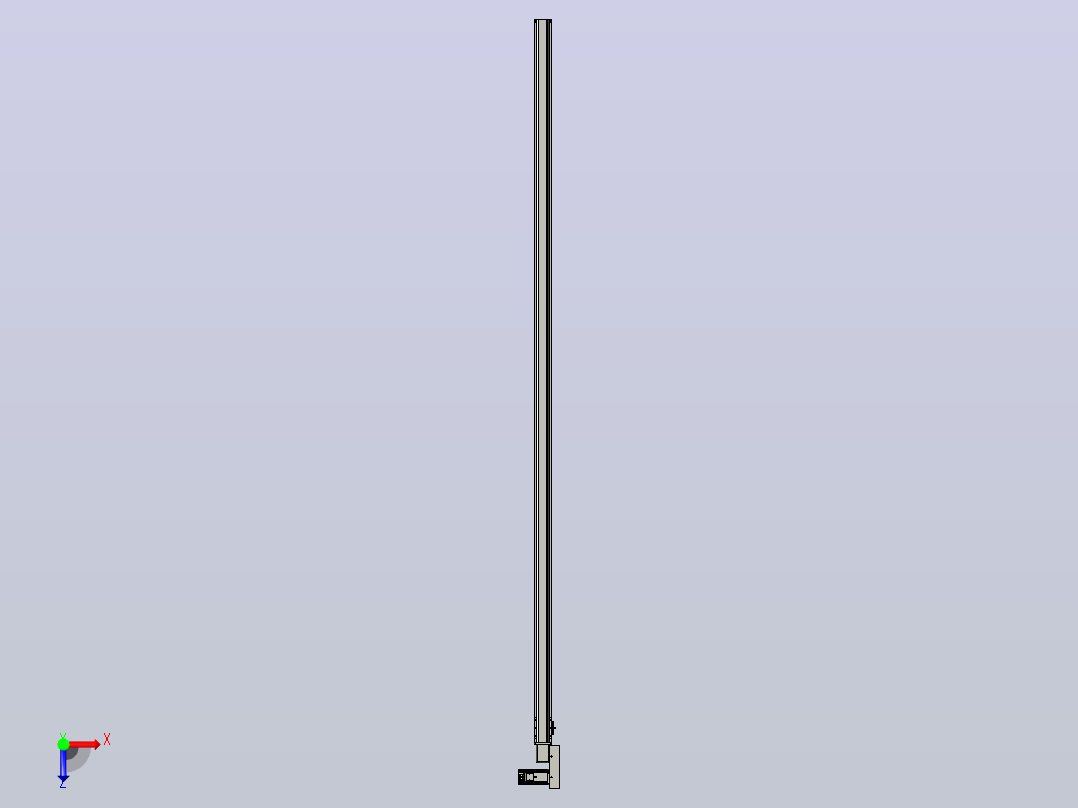 皮带直线轴半封闭可选导轨TPA-HNB-65S-90-L2600-MR-C-P10-N3俯视图