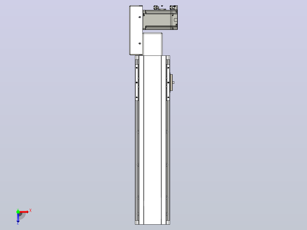 皮带直线轴半封闭可选导轨TPA-HNB-105D-90-L300-MR-C-P20-N3俯视图