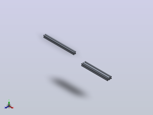 铝型材(20x20和20x40)正等轴测缩略图