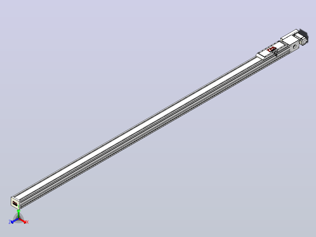伺服电机集成皮带传动直线执行器TPA-OCB-120-224-L3450-MR-P75-N3主视图
