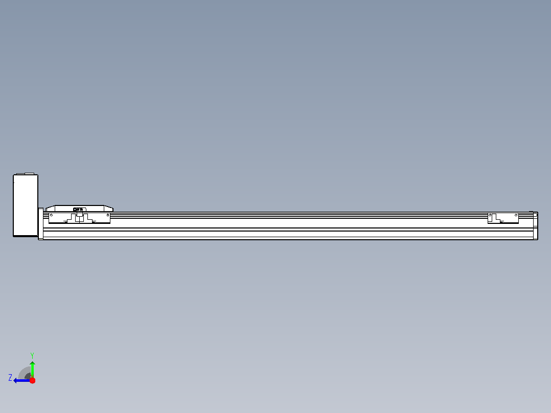 机器人皮带驱动直线轴TPA-GCB-50-P42-L700-RU-M10-N3右视图
