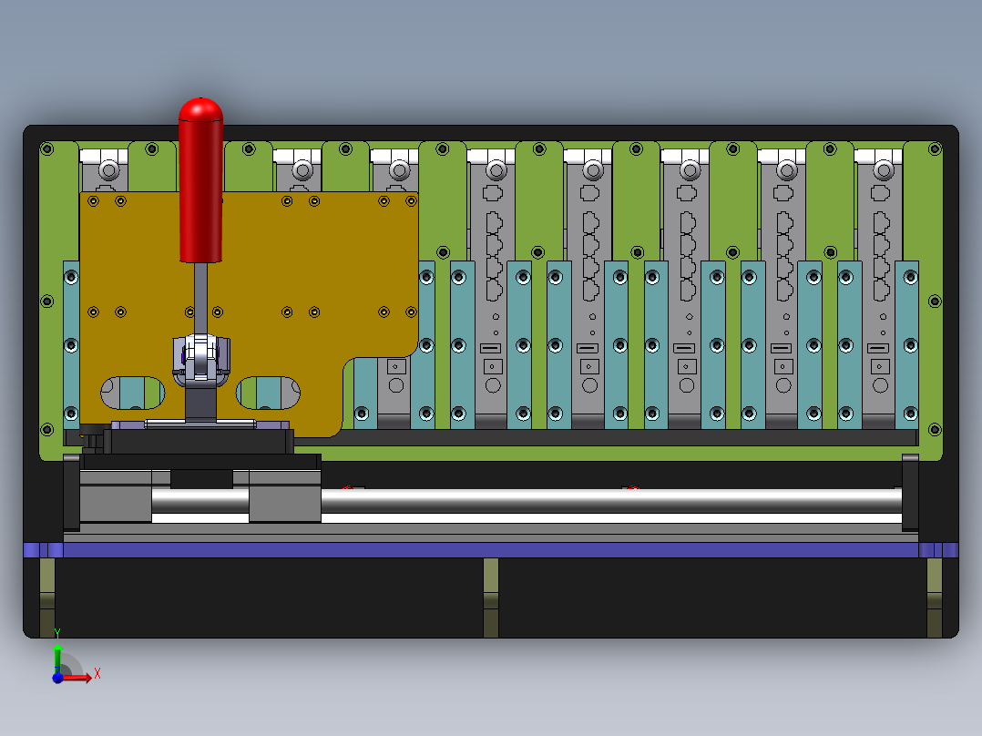 单天线路由器测试治具前视图