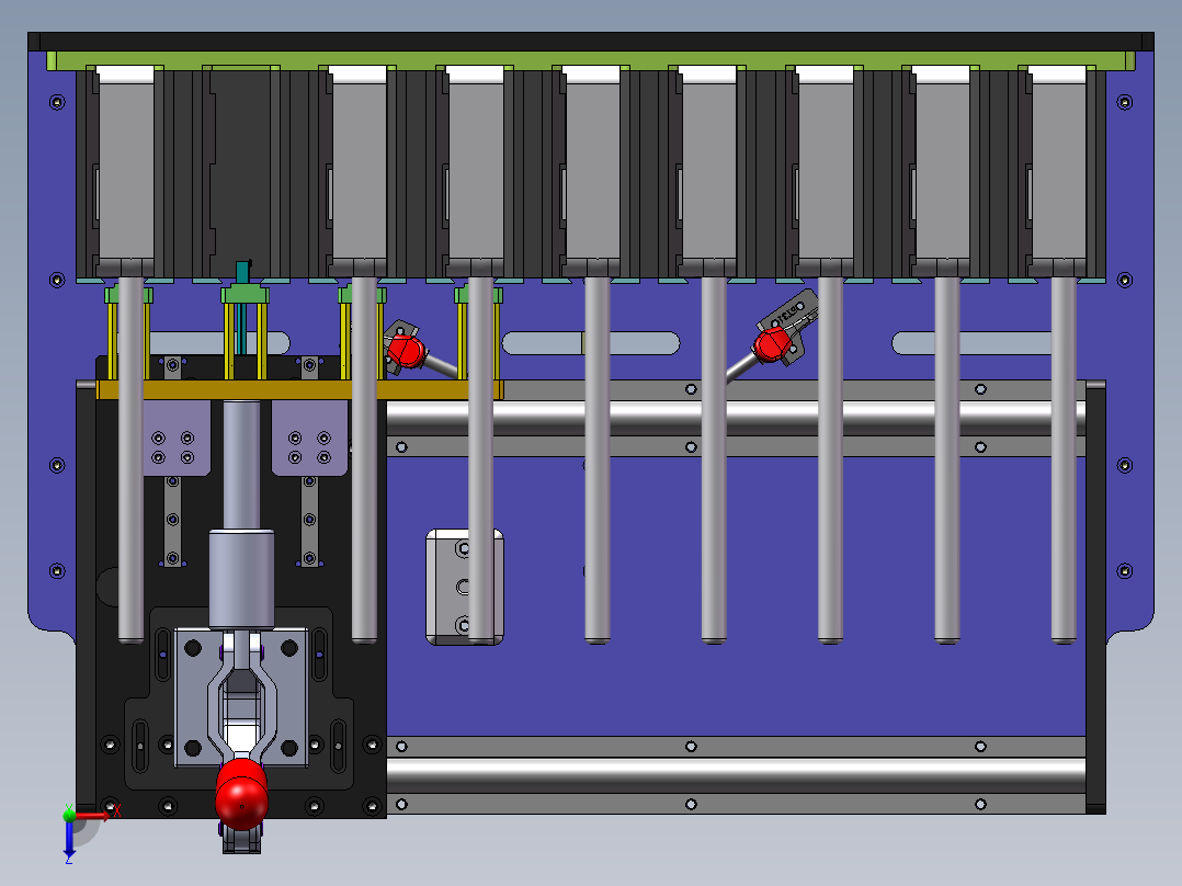 单天线路由器测试治具俯视图