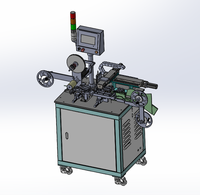 贴片元件高温测试后载带包装机3D模型