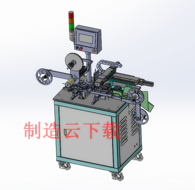 贴片元件高温测试后载带包装机3D模型