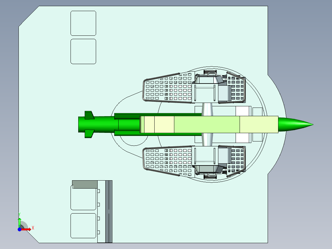舰艇导弹前视图