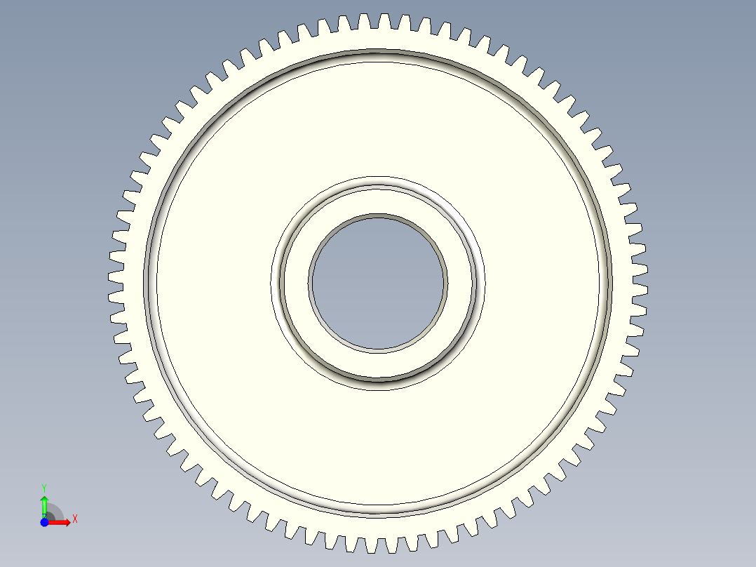 圆柱齿轮 inventor 建模前视图