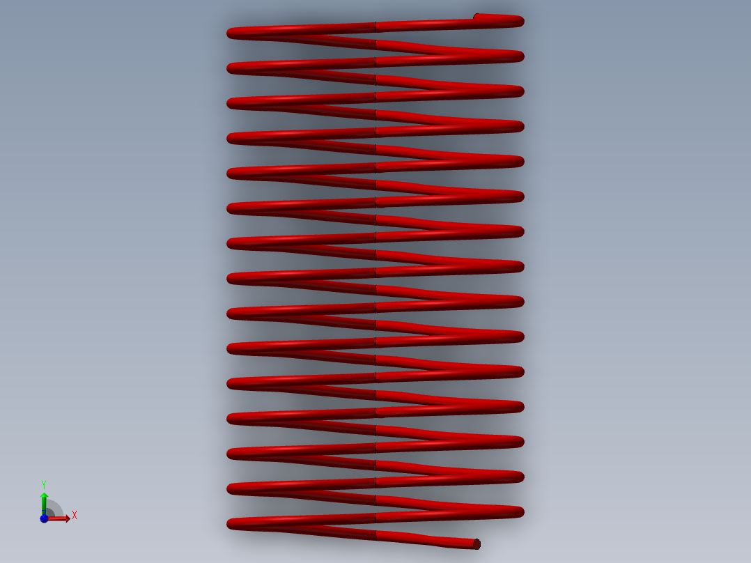 心形弹簧前视图