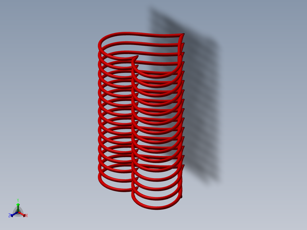 心形弹簧正等轴测图