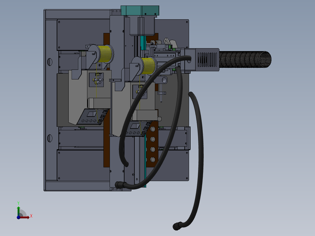 ZDH-HANJ-007 三轴LED灯引角锡焊机 3D模型前视图