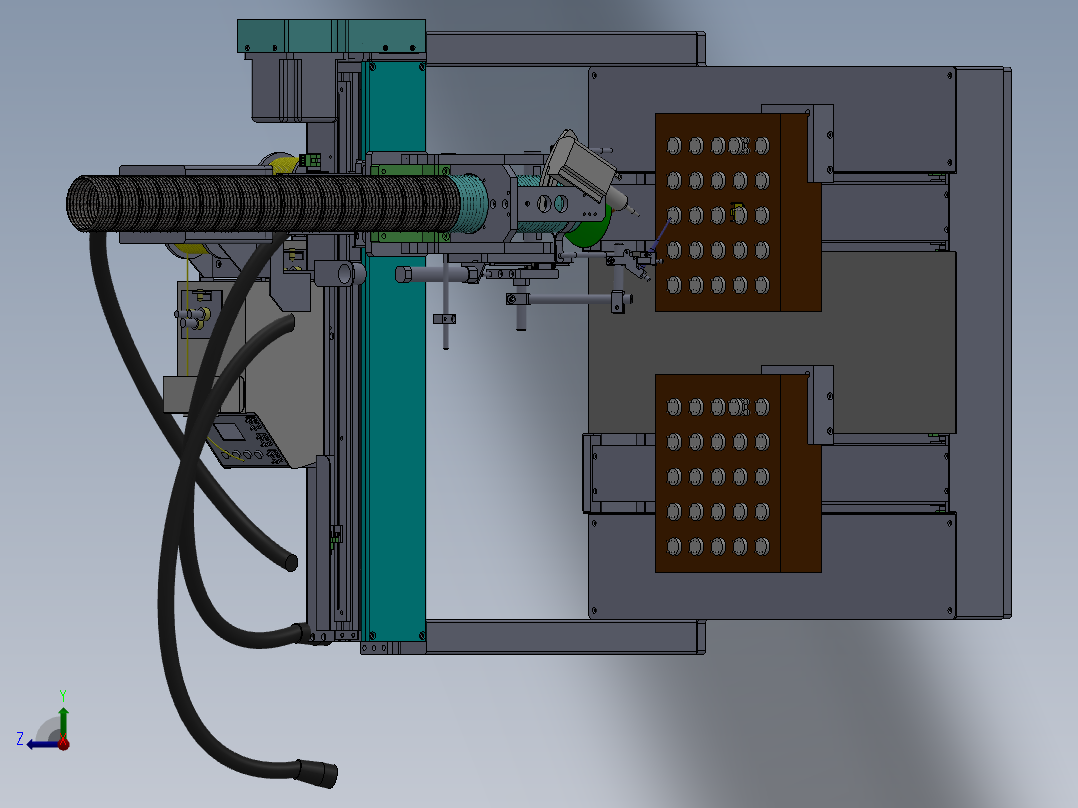 ZDH-HANJ-007 三轴LED灯引角锡焊机 3D模型右视图
