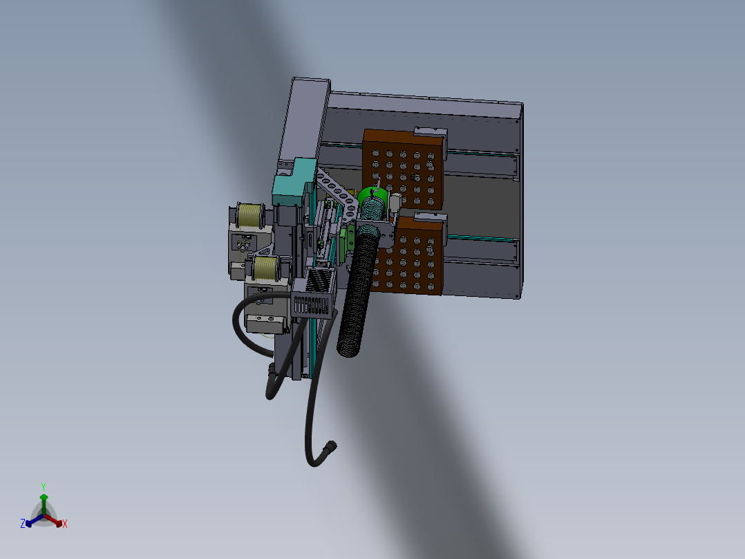 ZDH-HANJ-007 三轴LED灯引角锡焊机 3D模型正等轴测图