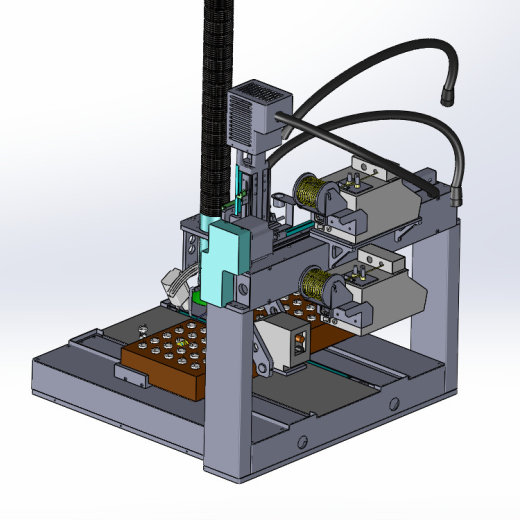 ZDH-HANJ-007 三轴LED灯引角锡焊机 3D模型缩略图