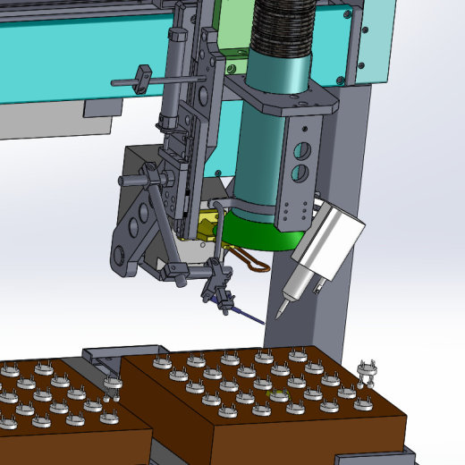 ZDH-HANJ-007 三轴LED灯引角锡焊机 3D模型缩略图