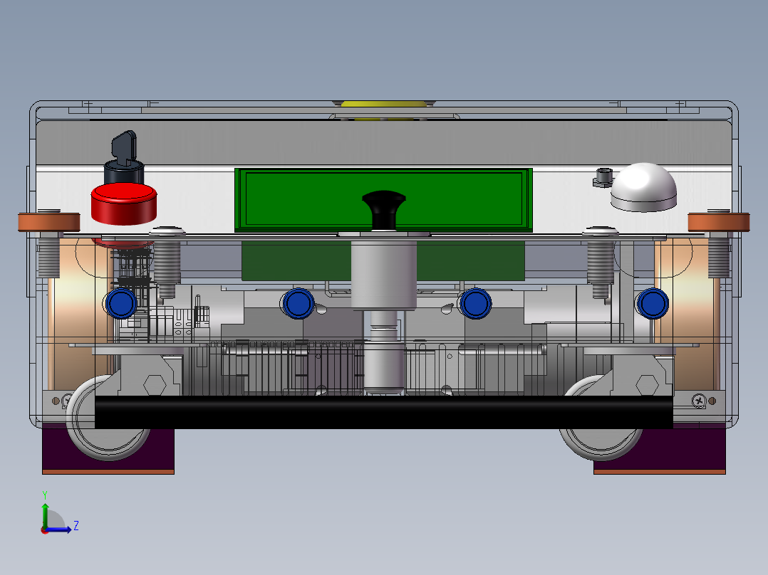 前后进差速AGV左视图