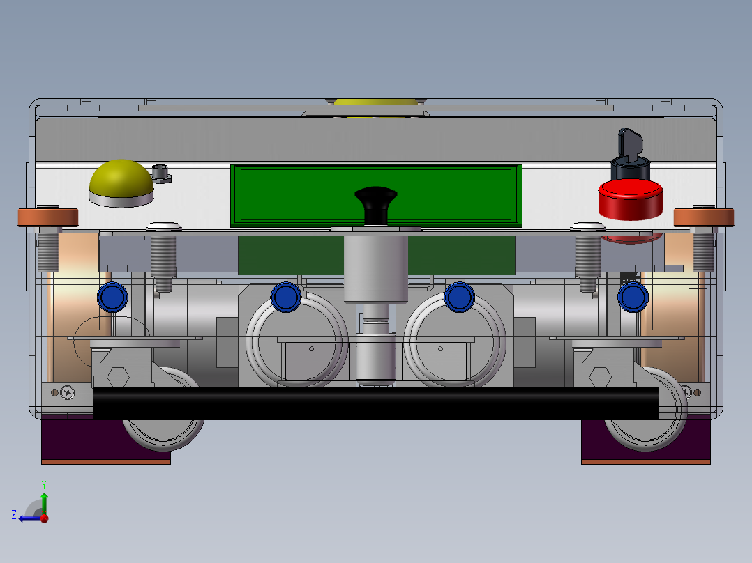 前后进差速AGV右视图