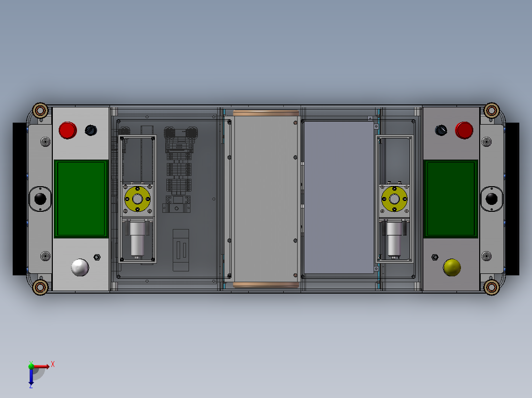 前后进差速AGV俯视图