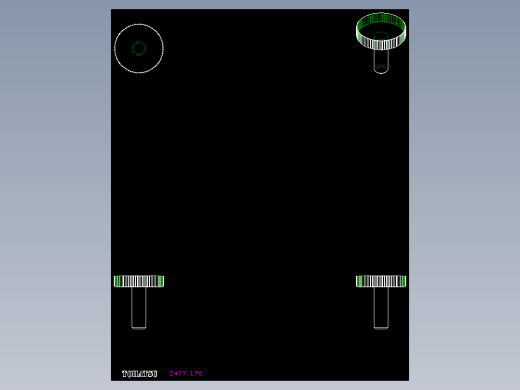 把手2477-2D多系列多零件图纸模型