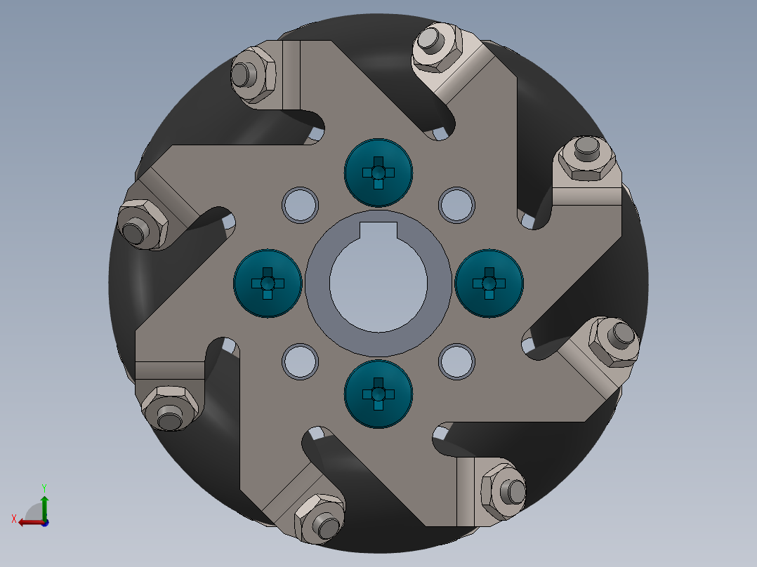 omni wheel麦克纳姆轮后视图