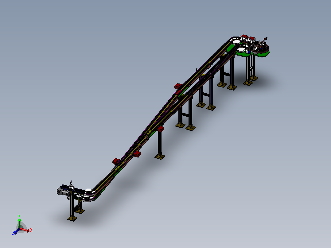 托盘上坡下坡输送自动化
