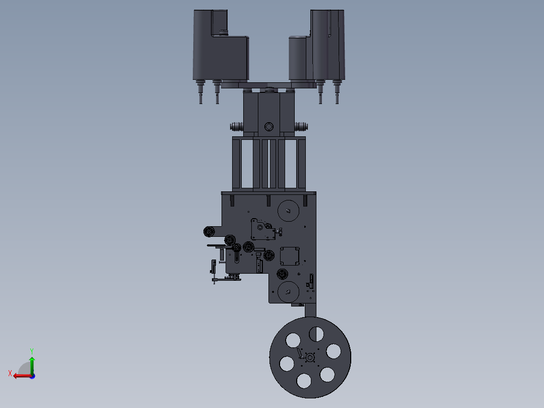 铝合金板折弯机后视图