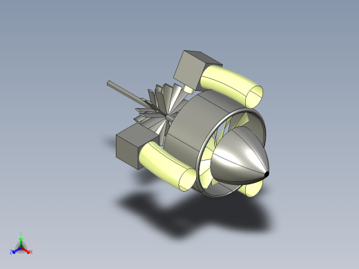 航空发动机：防鸟击（受体）概念---模型格式为 igs