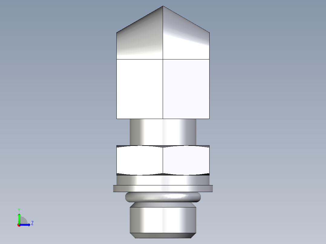 卡套式工业通用硬管接头EO_Adjustable_Locknut_elbow_WEE06LMORCF左视图